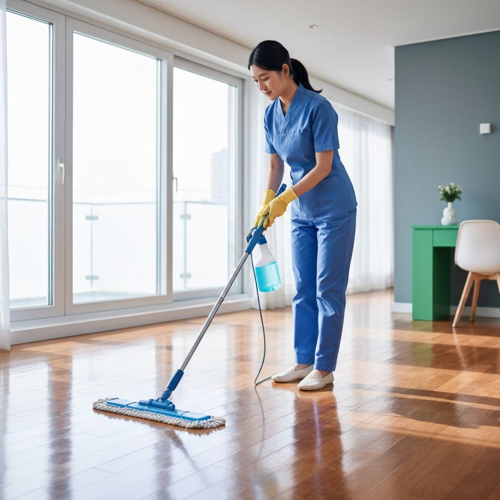 바닥 광택 청소